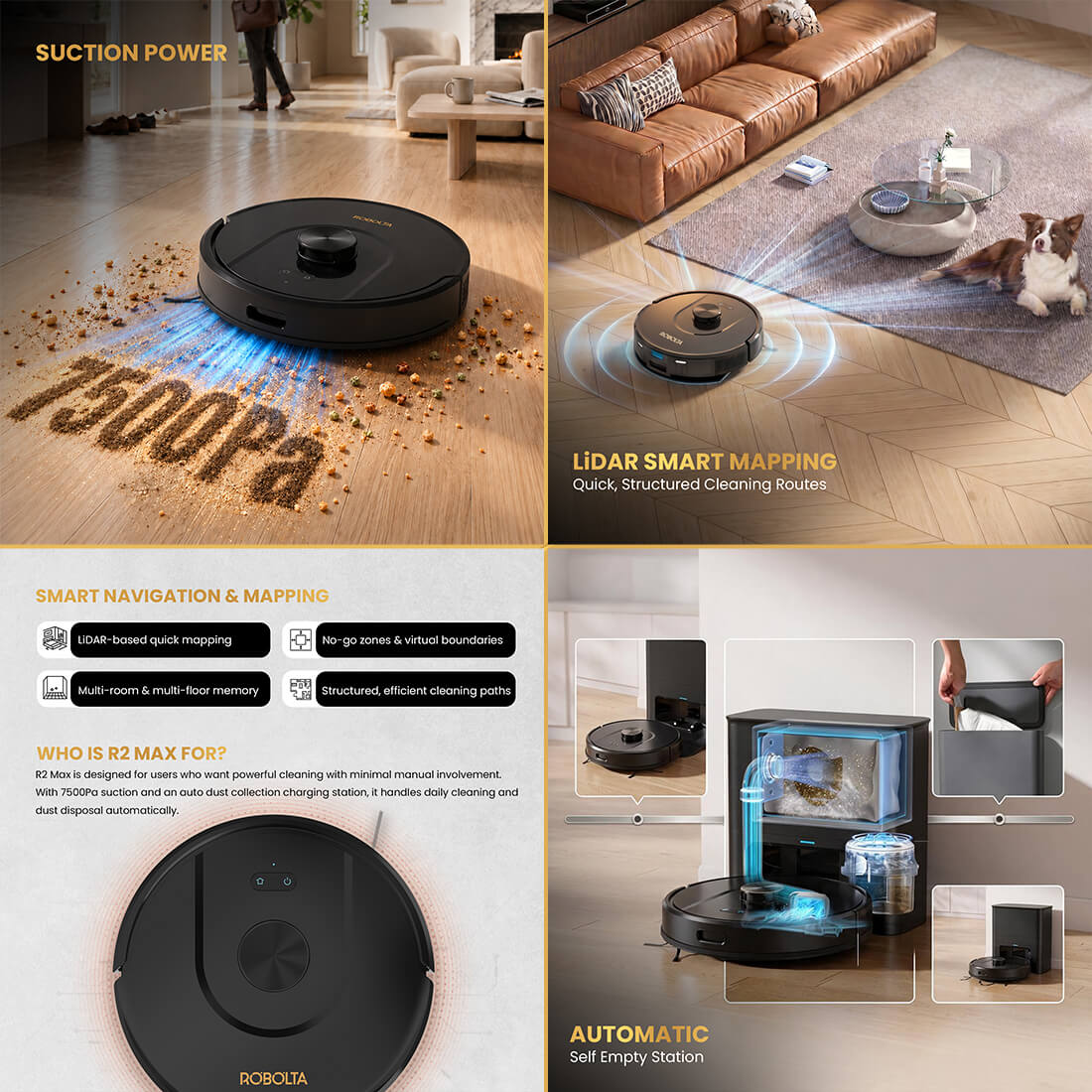 ROBOLTA R2 MAX – Auto Dust Collection Robot