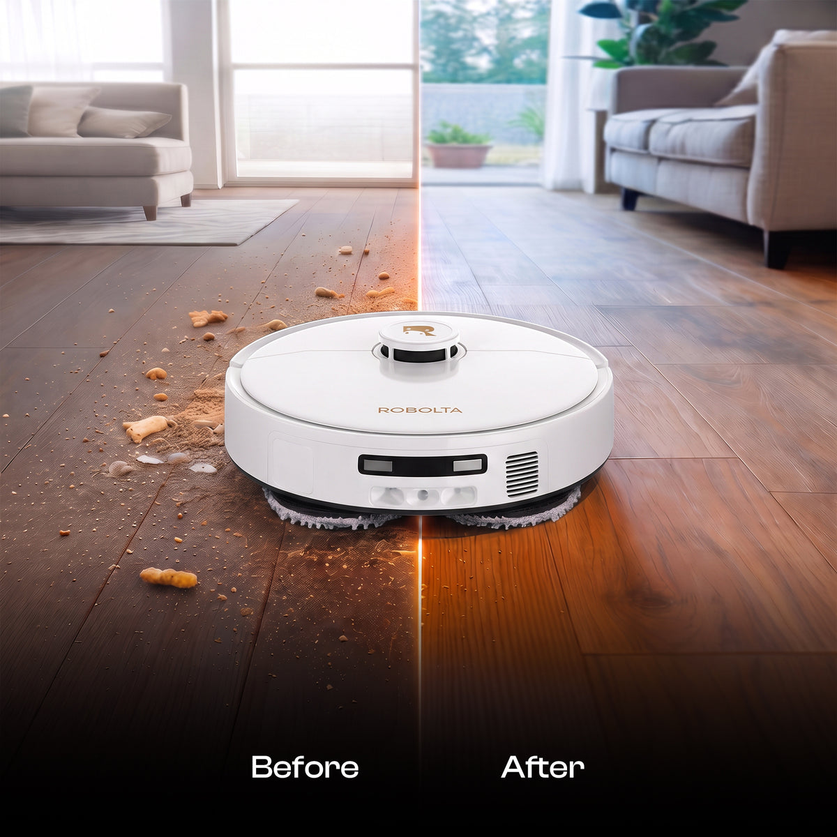 ROBOLTA R6 PRO – Fully SelfMaintaining Cleaning Robot [White]