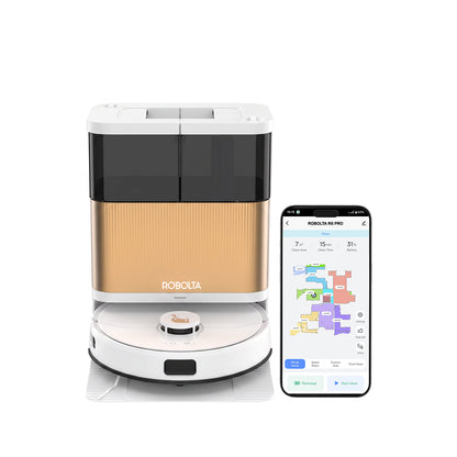 ROBOLTA R6 PRO – Fully SelfMaintaining Cleaning Robot [White]