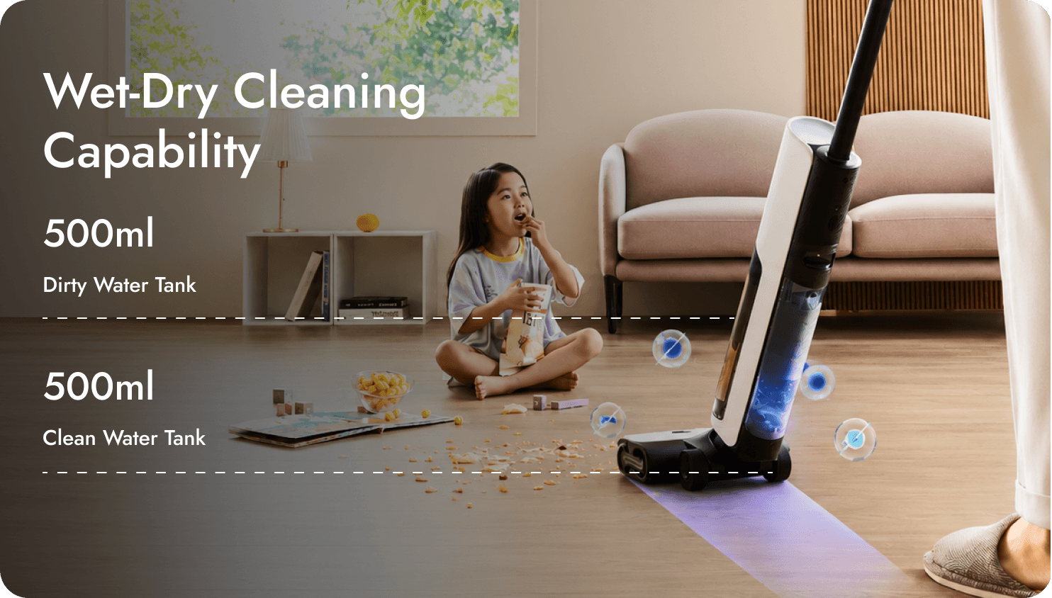 <p>Clean Smarter with 12,000Pa Hyper Suction Wet-Dry Vacuum Cleaning </p>