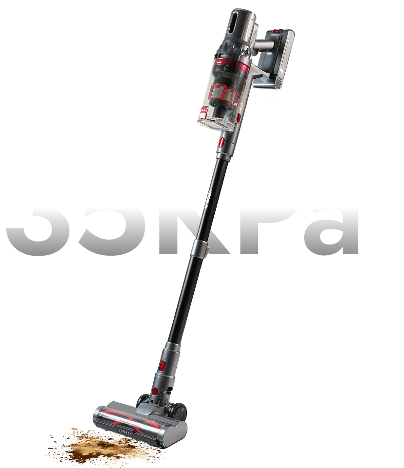<p>35KPa Hyper Suction with Hands-Free Auto Dust Empty</p>